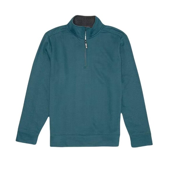 Tommy Bahama Mens Size XXL New Castle Half-Zip Pullover Sweater Forest Green - Picture 2 of 4